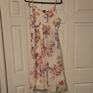 Torrid Cream Floral Midi Dress